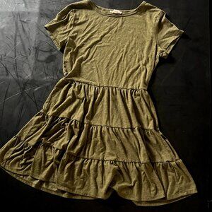 Green Short Sleeve Dress